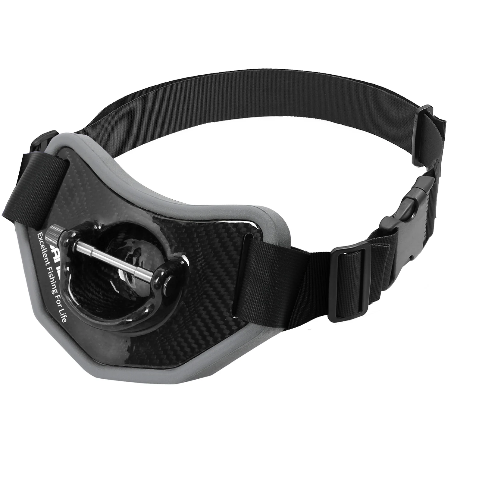 SANLIKE Fishing Fighting Belt Rod Belly Top Carber Fiber Adjustable Protection Waist Fish Pole Holder Fishing Tool Accessories