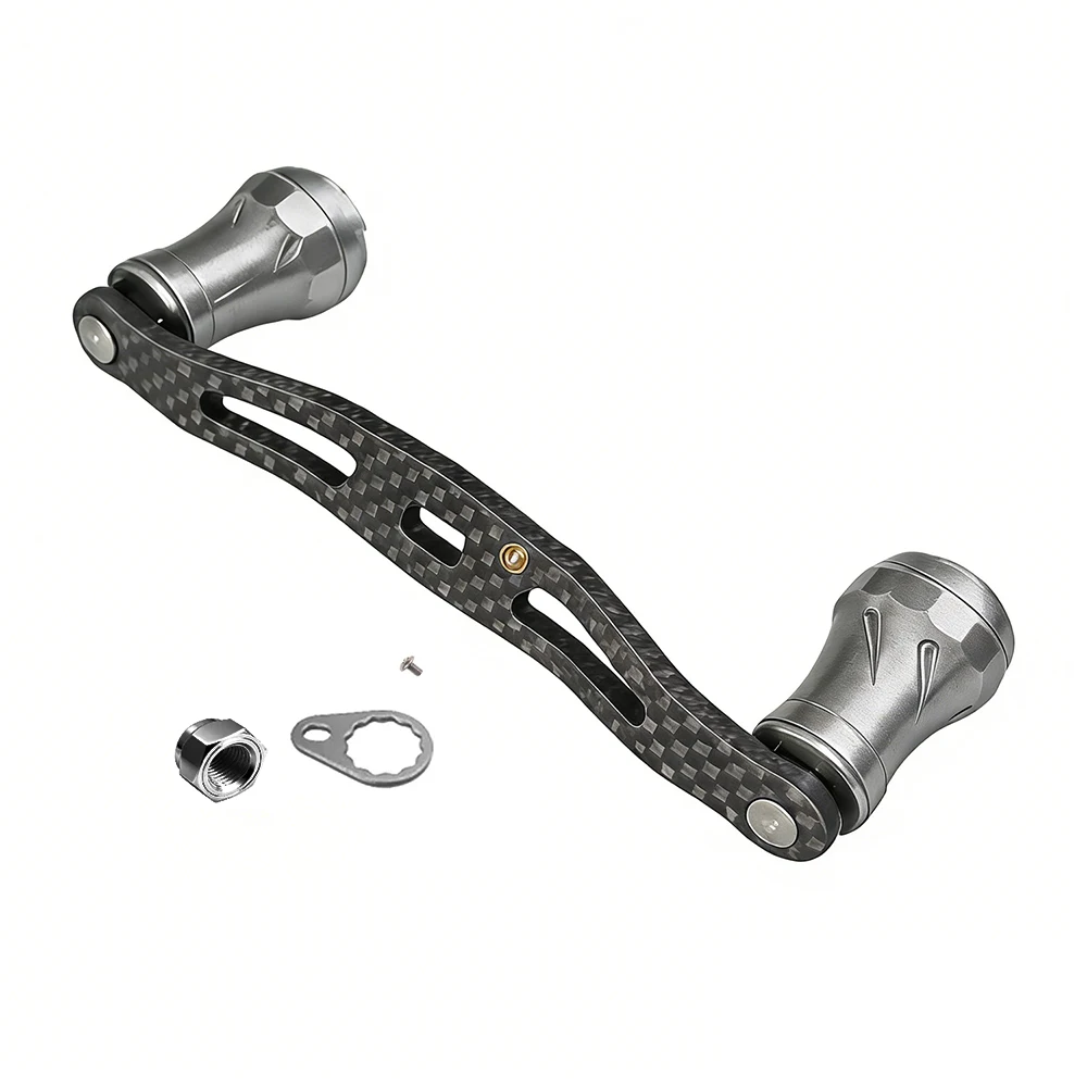 Manivela baitcasting fibra de carbono para carrete