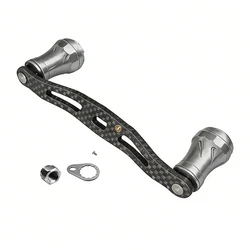 Manivela baitcasting fibra de carbono para carrete