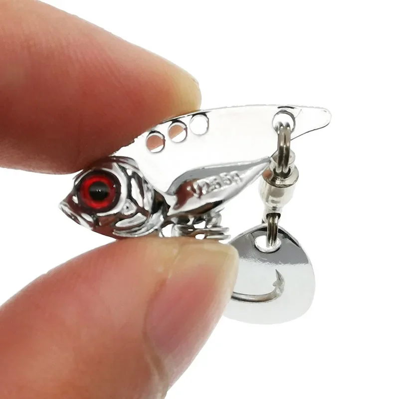 Nuevo Vib señuelo de Metal cuchara de pesca señuelos lentejuelas Spinnerbait luz vibratoria Japón aparejos de pesca productos agarre giratorio Jigging invierno - imagen 5