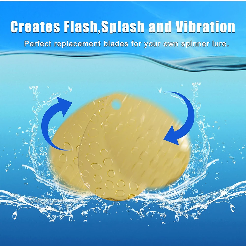 150 Uds. Cucharas de pesca, aparejos, cuchillas giratorias, Kit de cebos, hoja Colorado, suministros de fabricación de señuelos para Spinnerbait Bass Walleye Spinner Rig - imagen 3