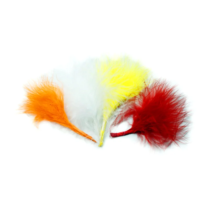 Plumas de Marabú para atado de moscas – Pavo sangre varios colores - imagen 2