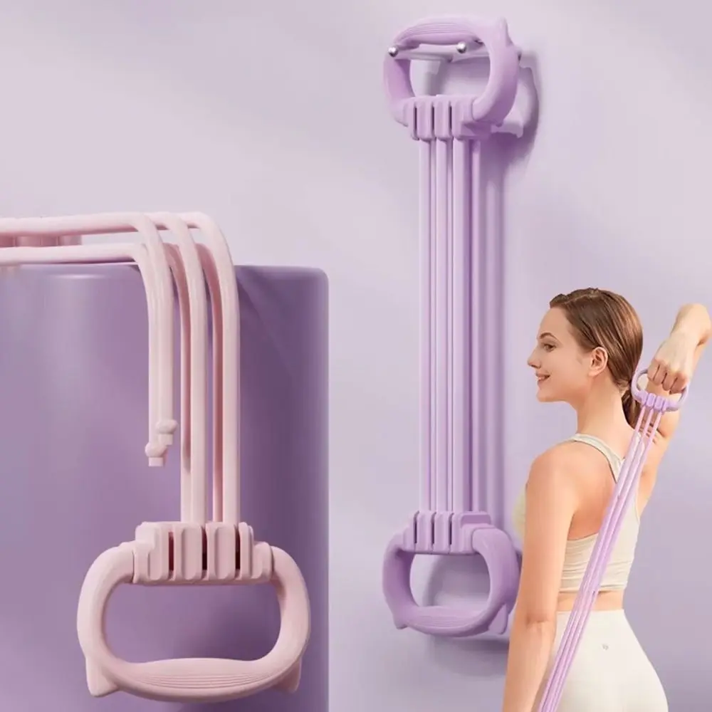 8 bandas de resistencia Banda de resistencia de yoga Silicona suave Correa elástica de práctica con espalda abierta Rebote rápido de 35 LB - imagen 3