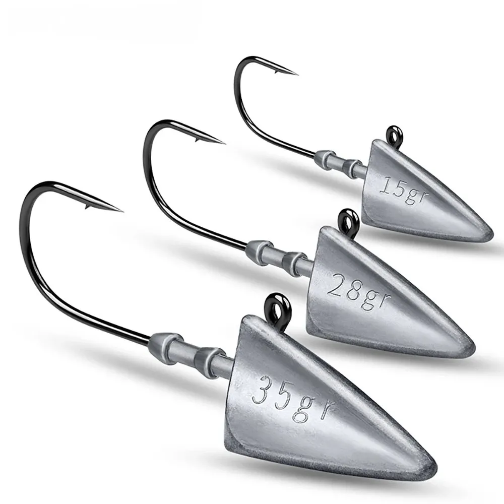 Anzuelos cabeza triangular afilados – Cebo suave 7-28g Premium