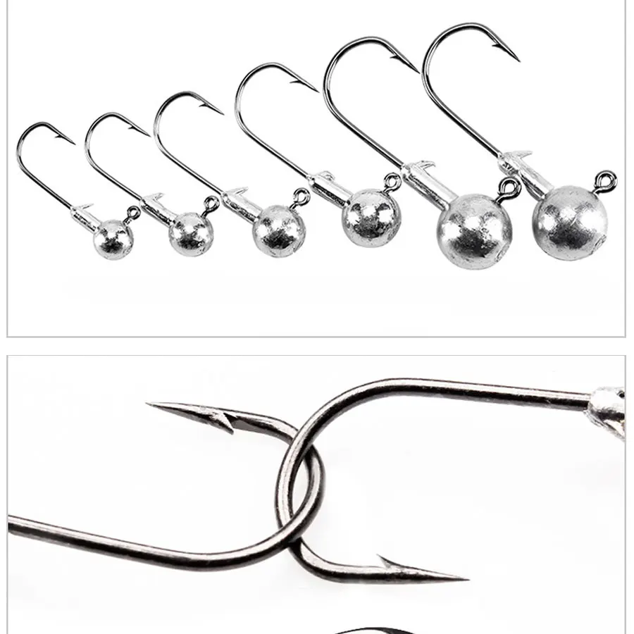 JYJ-Plantilla de peso pesado, aparejos de pesca con cabeza de anzuelo grande, gusano, cebo suave, uso para pesca en el mar, 14g, 16g, 18g, 20g, 22g, 25g, 28g - imagen 3