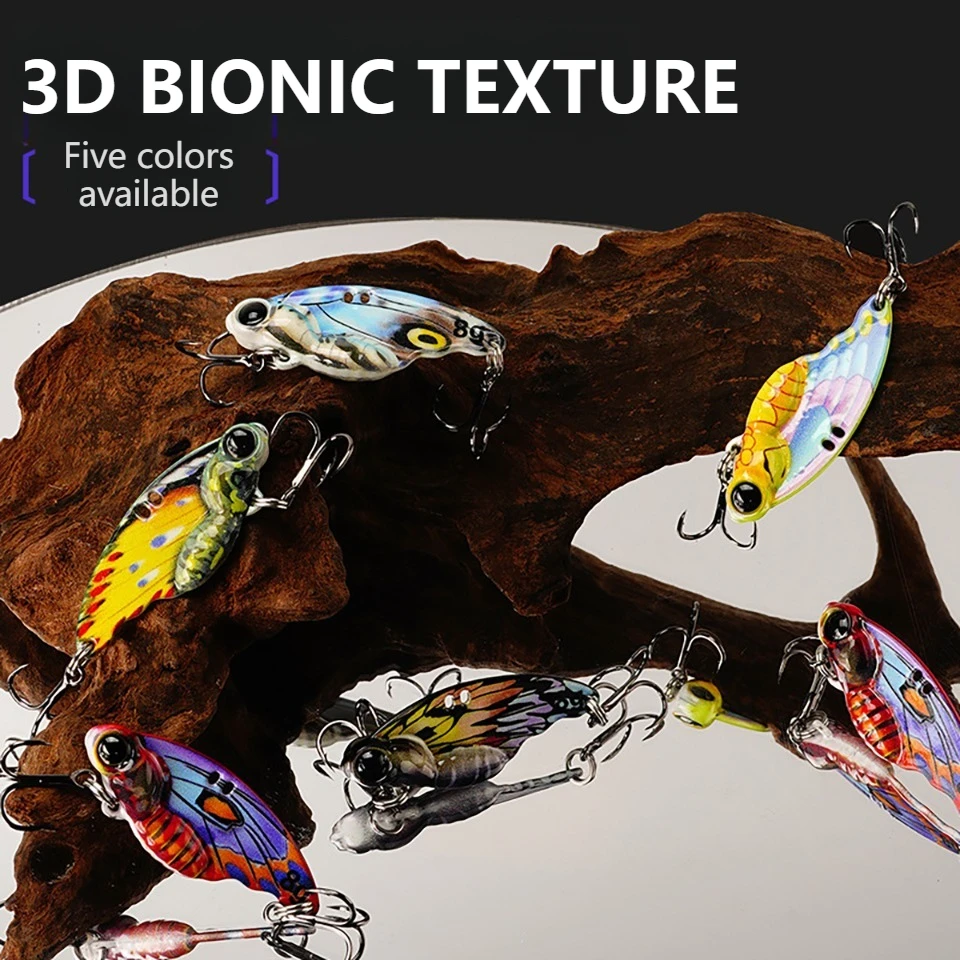 WALK FISH-señuelo de Pesca con cuchara vibratoria, mariposa, Metal, VIB, cebo Artificial, cigarra, Lucio, trucha, Pesca, 7-20g - imagen 4