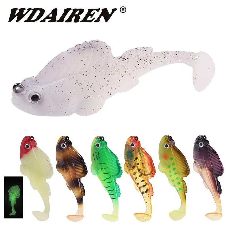 Anzuelos ocultos jigging cebo blando lubina trucha lucio