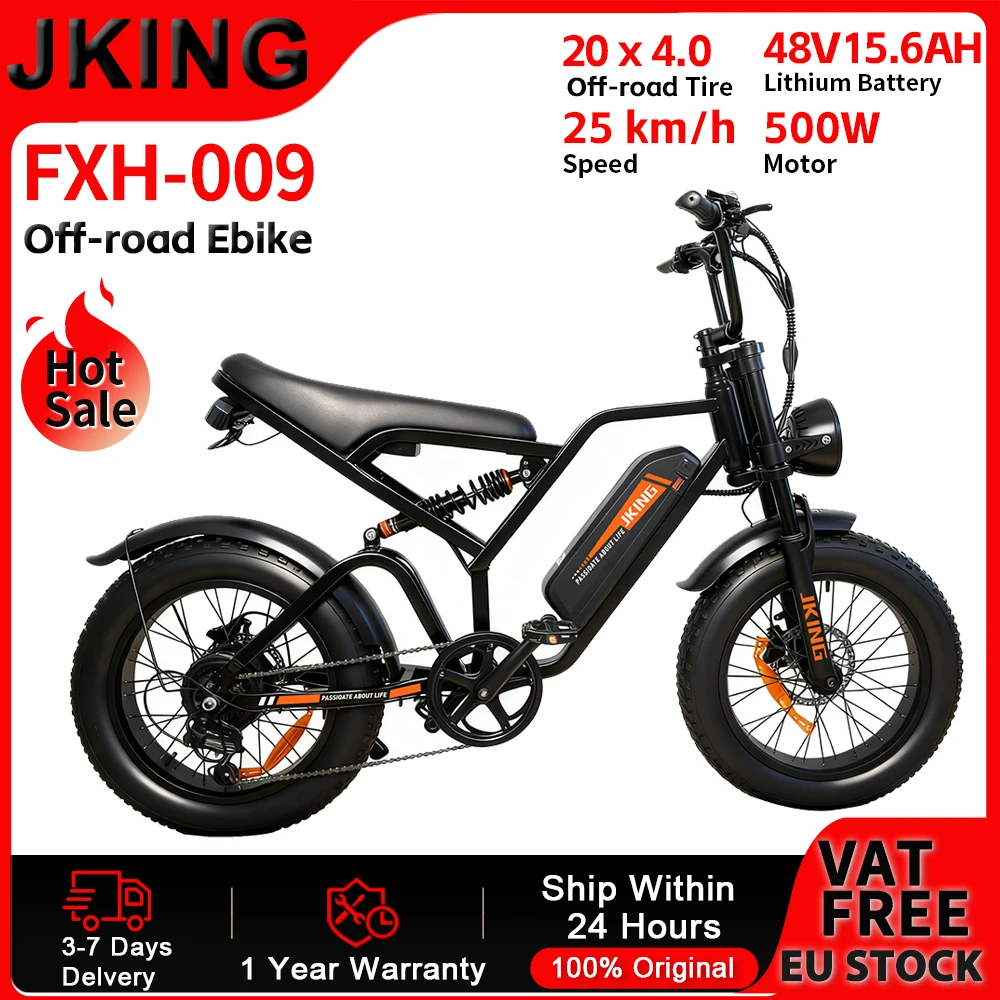 Bicicleta Eléctrica JKING FXH-009 – 500W, 48V, 45 km/h, pantalla LCD