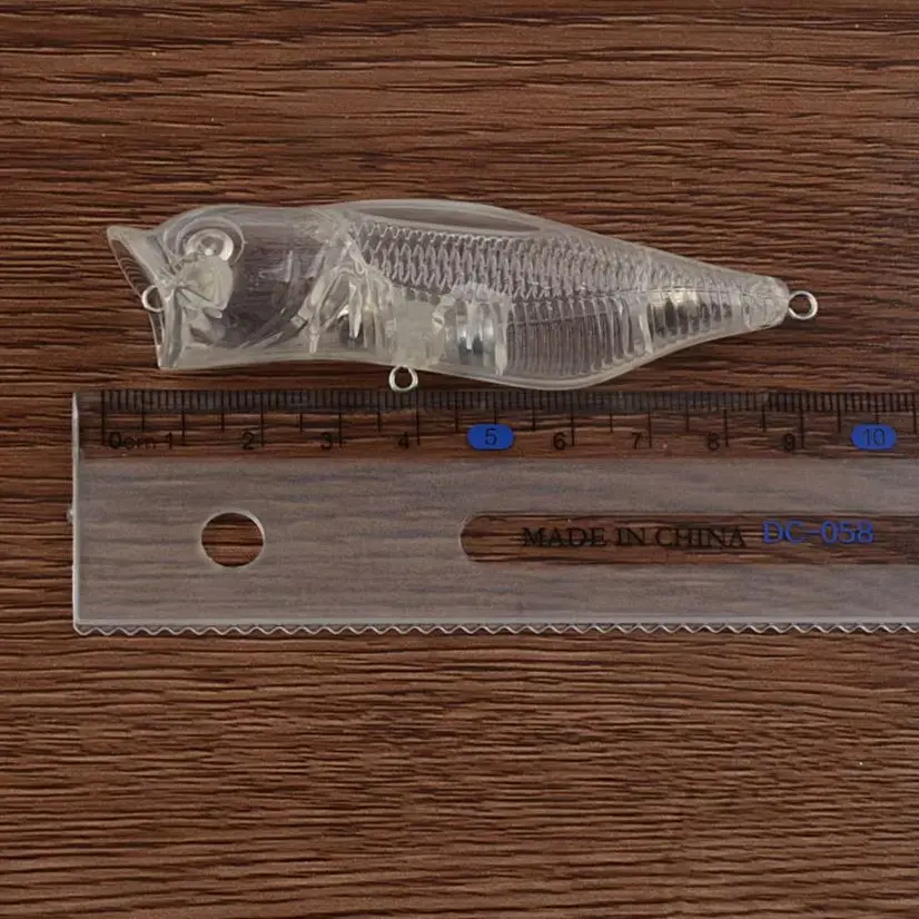 10 Uds. Cebo en blanco sin pintar 9,2 cm 14g sonajero Topwater boca grande Popper Crankbait DIY señuelo de pesca Artificial hecho a mano - imagen 2