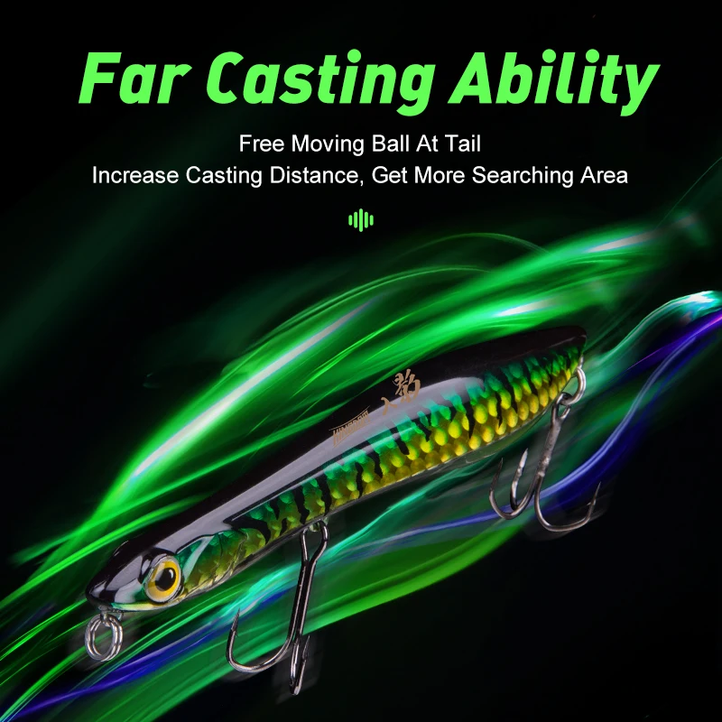 Kingdom Pencil Popper-señuelo de pesca con cabeza de serpiente, Wobblers flotantes que se hunden, cebo duro Artificial, aparejos de pesca para Lucio - imagen 4