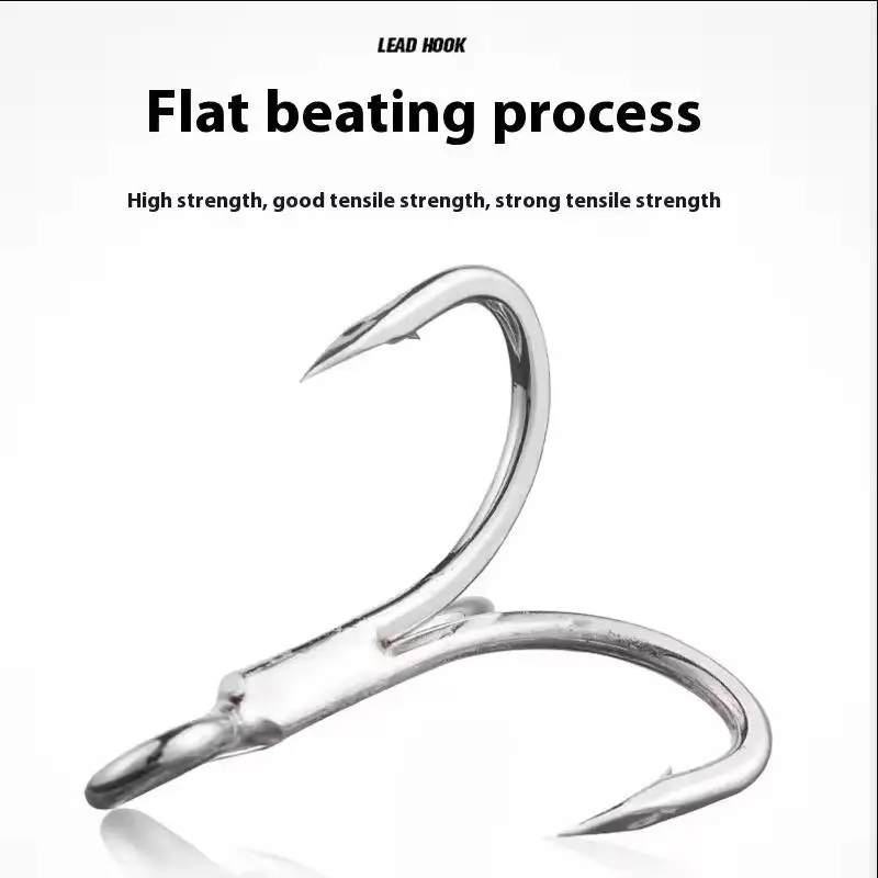 Bkk 6066- 5X -CB mismo estilo tres anzuelos 5 veces anzuelo de anclaje antioxidante reforzado señuelo de pesca de mar anzuelos de pesca triples - imagen 4