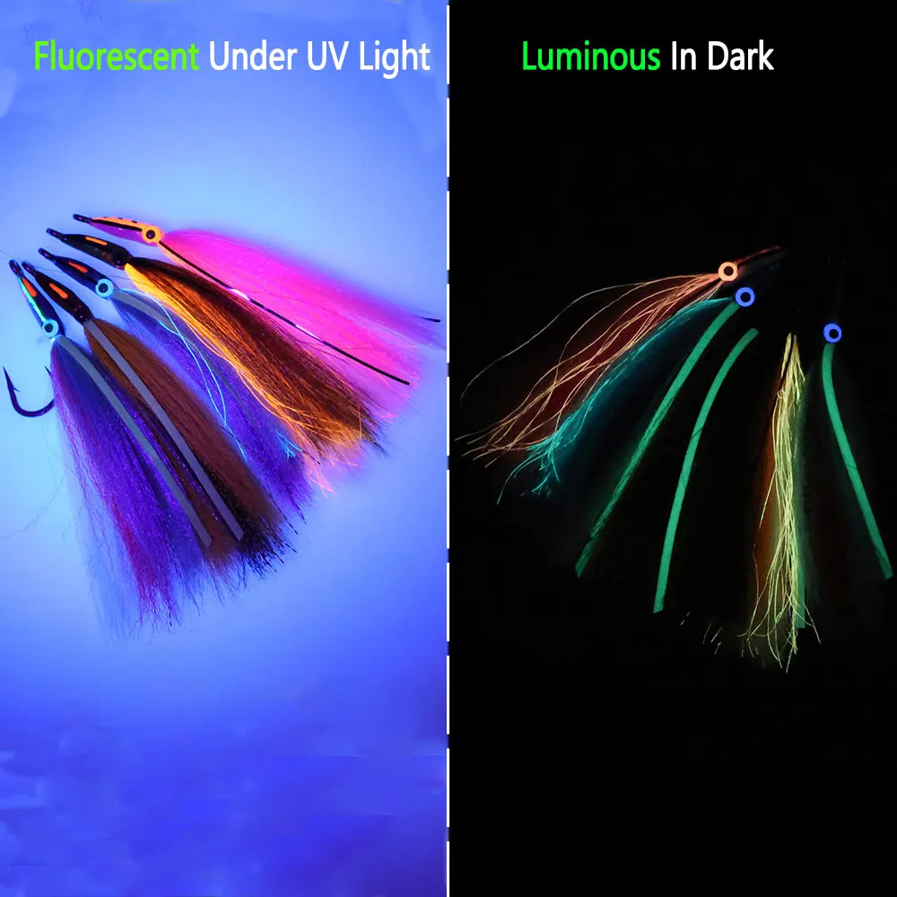 Señuelo streamer luminoso de boca larga con ojos 3D para lucios - imagen 3