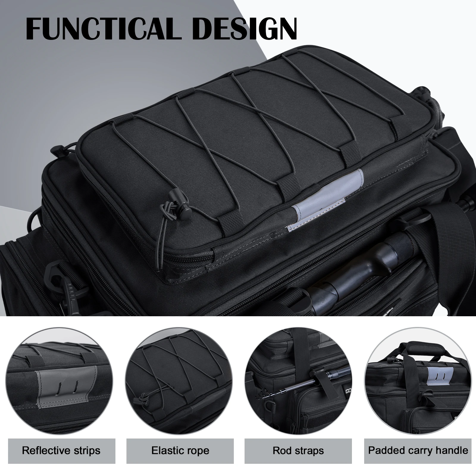 Bolso de Hombro Goture Impermeable – Gran Capacidad para Pesca - imagen 3