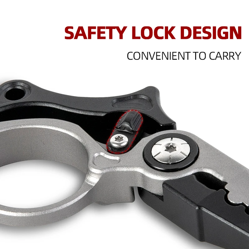 Alicates de pesca de aleación de aluminio, Mini alicates para señuelos, anzuelo y herramienta removedora de sedal de pesca trenzada, alicates de anillo dividido, multiherramienta de pesca - imagen 4