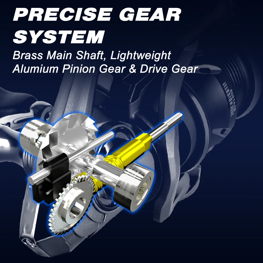 Carrete giratorio ultraligero MIFINE ILLUSION tamaño 800 alta velocidad 4,8:1 relación de engranaje 171G carrete de Metal bobina de pesca de trucha de agua dulce - imagen 4