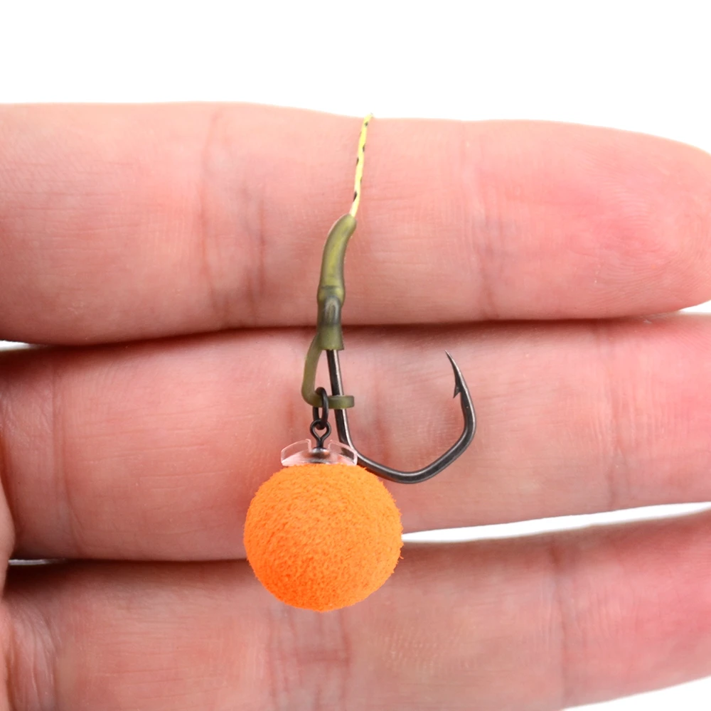 Accesorios de pesca de carpa 20 piezas, mangas antienredos para anzuelos, alineador de línea de aparejo en D, aparejos de Terminal Zig rig AH014 - imagen 2