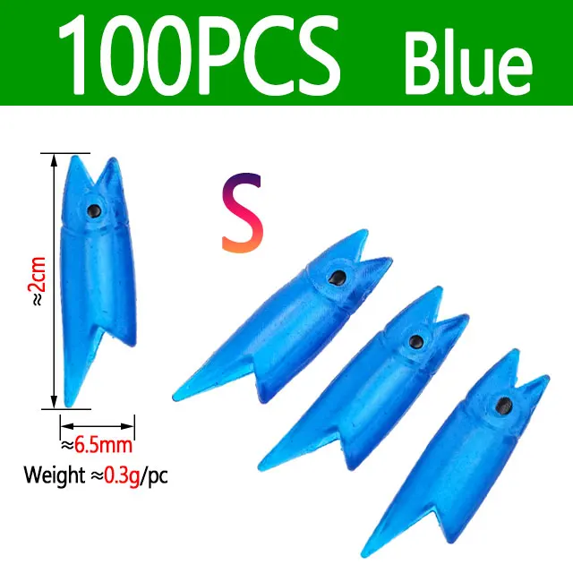 100pcs Blue S