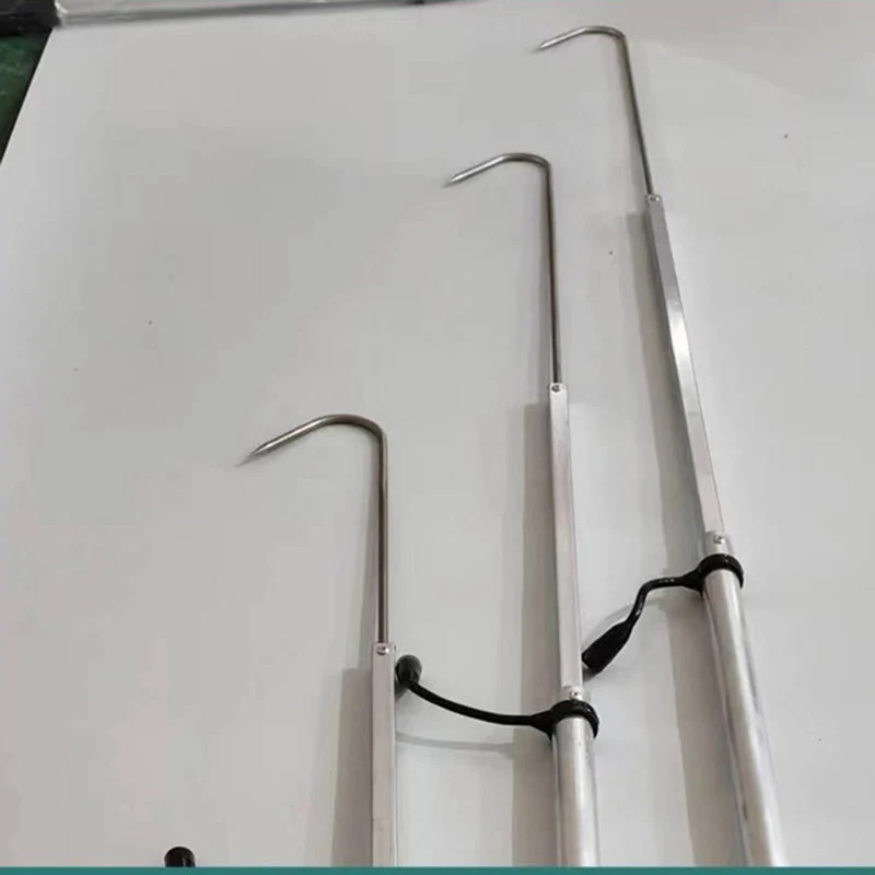 Agarre de pescado escalable con púas, arpón de pesca, gancho de horquilla de pesca de Metal para pesca en hielo en barco de mar al aire libre - imagen 2