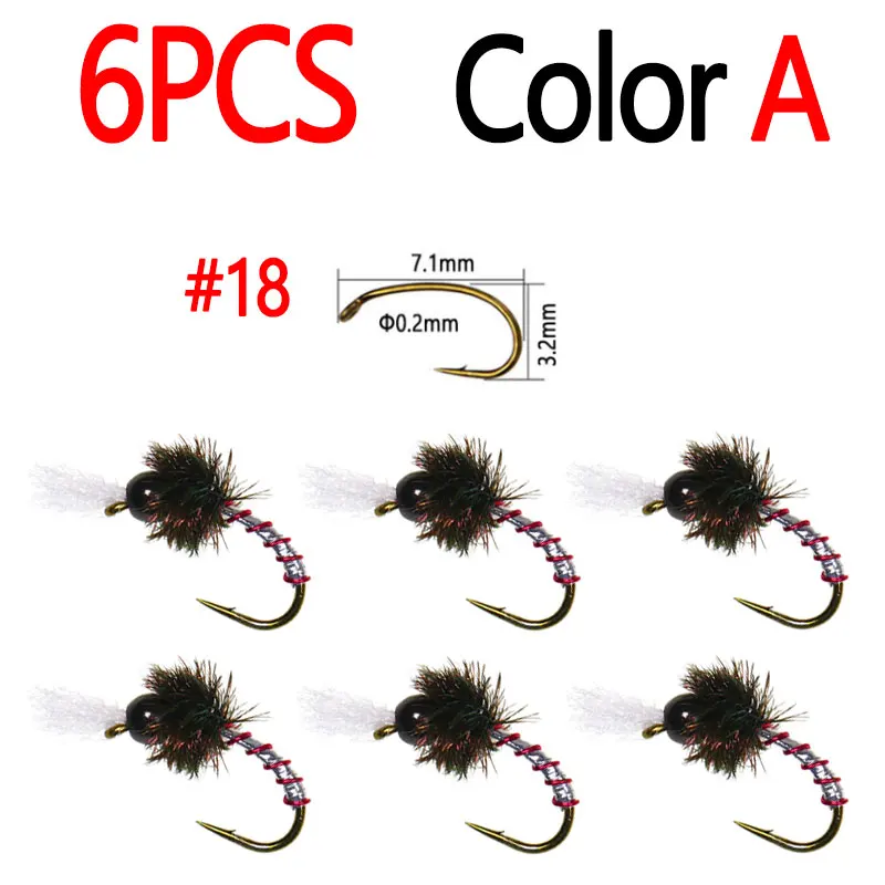 6pcs Color A size18