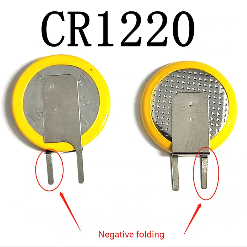 Batería CR1220 3V con pines soldadura vertical – Cuchillo plegable izquierdo