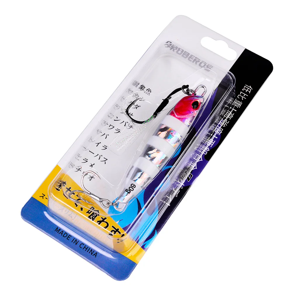 Señuelo de pesca con plantilla de Metal de 10-60g, cebo Artificial duro para pesca de lubina, aparejos de cebo para trucha, Jigging, plantillas de señuelos de agua salada - imagen 5