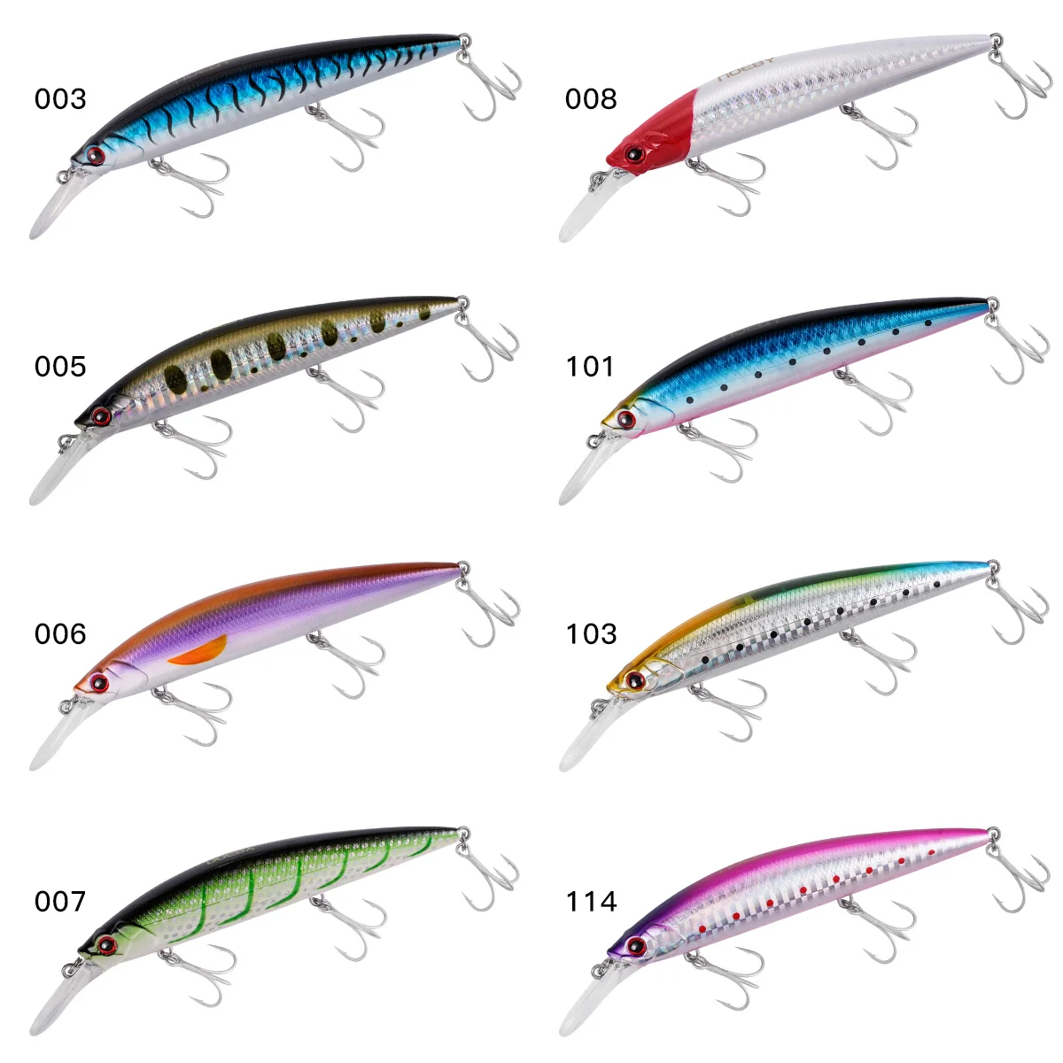 NOEBY-cebos duros de fundición larga, Jerkbait Minnow, señuelo de pesca que se hunde, trucha, lubina, Lucio, Pesca en agua salada, 110mm, 36g - imagen 4