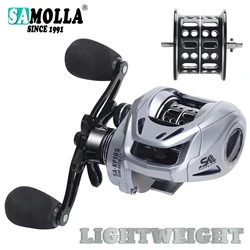 SAMOLLA carrete baitcasting de agua salada tiro largo latón