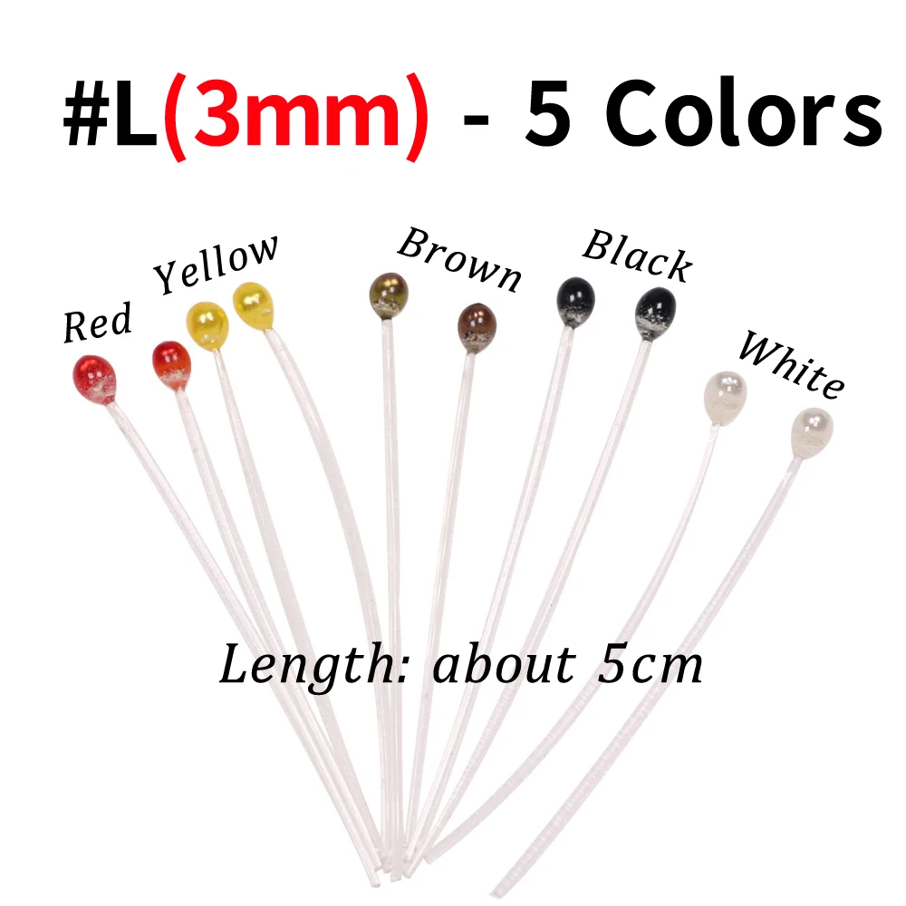 Ojos de cangrejo de camarón de 2mm y 3mm, Material de atado de pesca para moscas de agua salada y Lucio, azul, rojo, Naranja, Rosa, Verde, negro, amarillo y marrón, 20 piezas - imagen 4