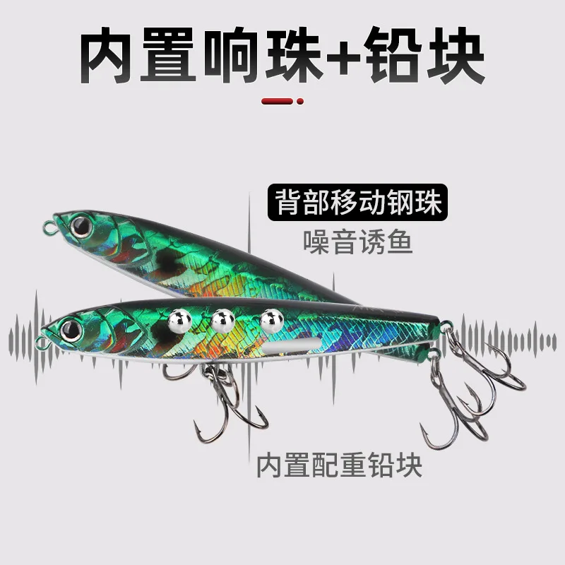 Señuelo de pesca de pececillos, cebo duro Artificial, 24g, suspendido, largo, Wobblers, Lucio, aparejos de pesca, 1 piezas - imagen 4