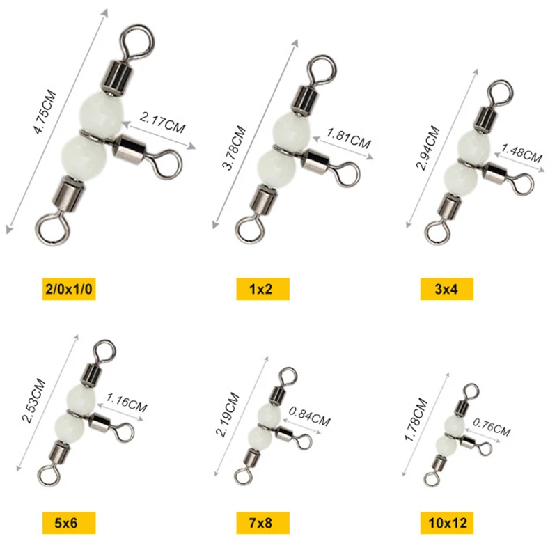 Giratorios triangulares con bolas luminosas – Acero inoxidable pesca - imagen 4