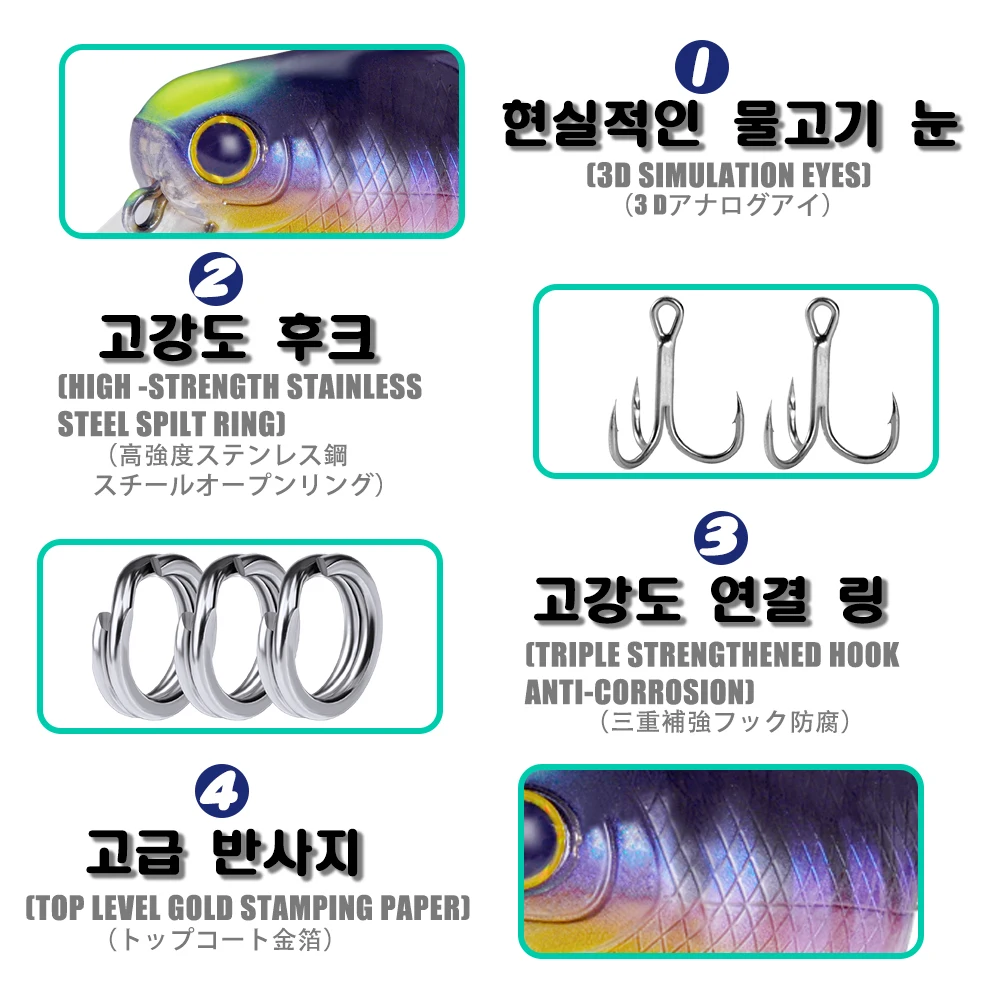 2023 pequeños Swimbaits flotantes 58mm 7,5g 0,1-0,5 m Goldfish para Lucio perca pesca Isca artificial Bass Crankbait superficie - imagen 4