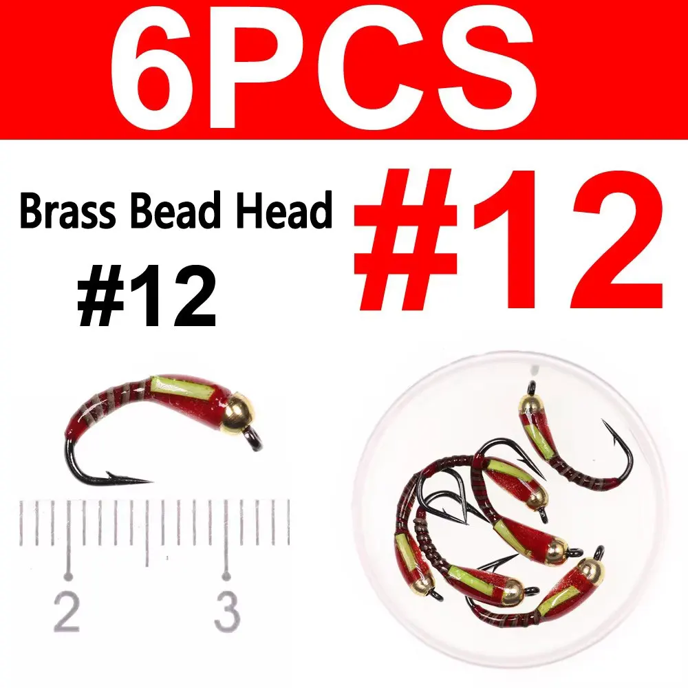 6PCS Sz12 Brass Bead