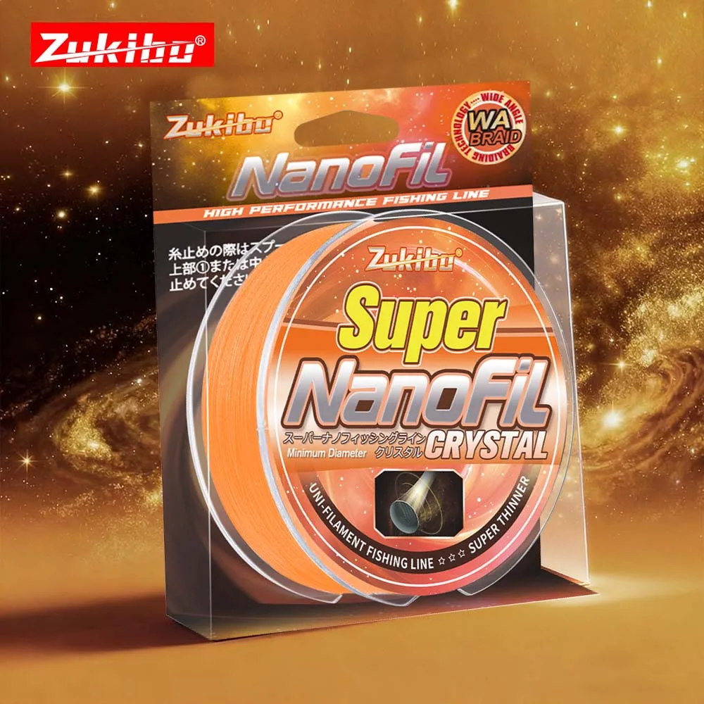 Zukibo Nanofil Naranja Línea de Pesca Suave para Carretes Giratorios