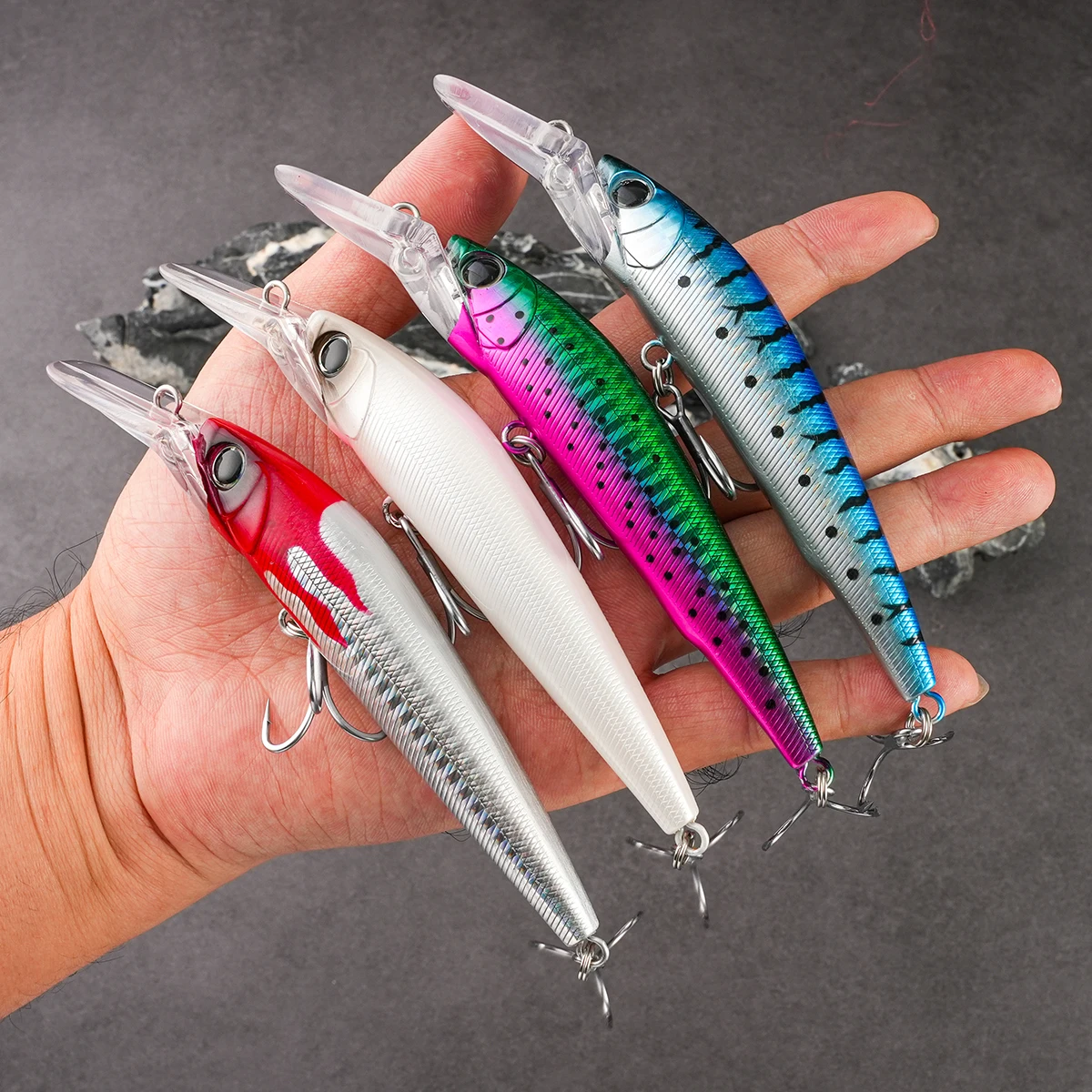 Jerkbait Suspendido 11cm para Pesca de Lubina y Lucio - imagen 4