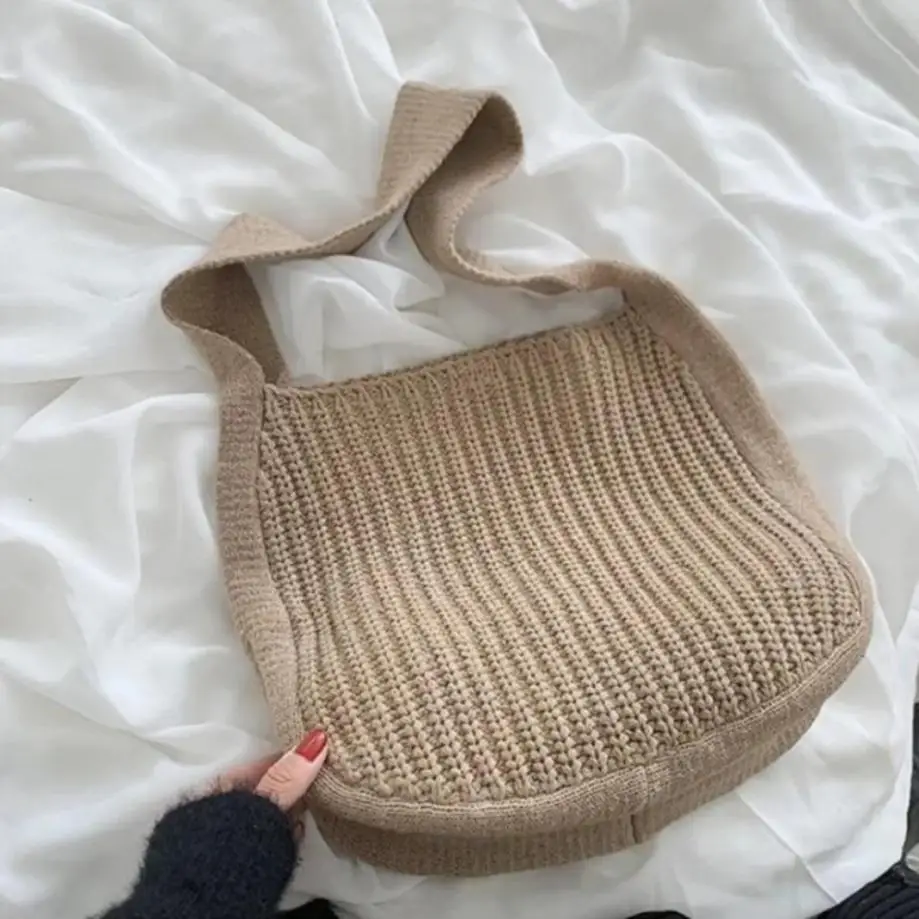 Bolsos de punto tejidos de hombro para mujer – Gran capacidad y estilo casual - imagen 4