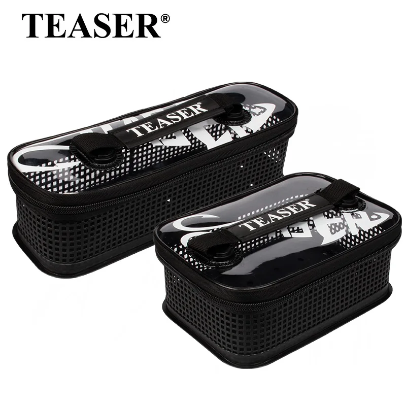 TEASER-Sistema de señuelo de plantilla de BK-098, estuche de malla, bolsa de pesca, almacenamiento de anzuelos, bolsa húmeda, multifunción, accesorios de aparejos de pesca
