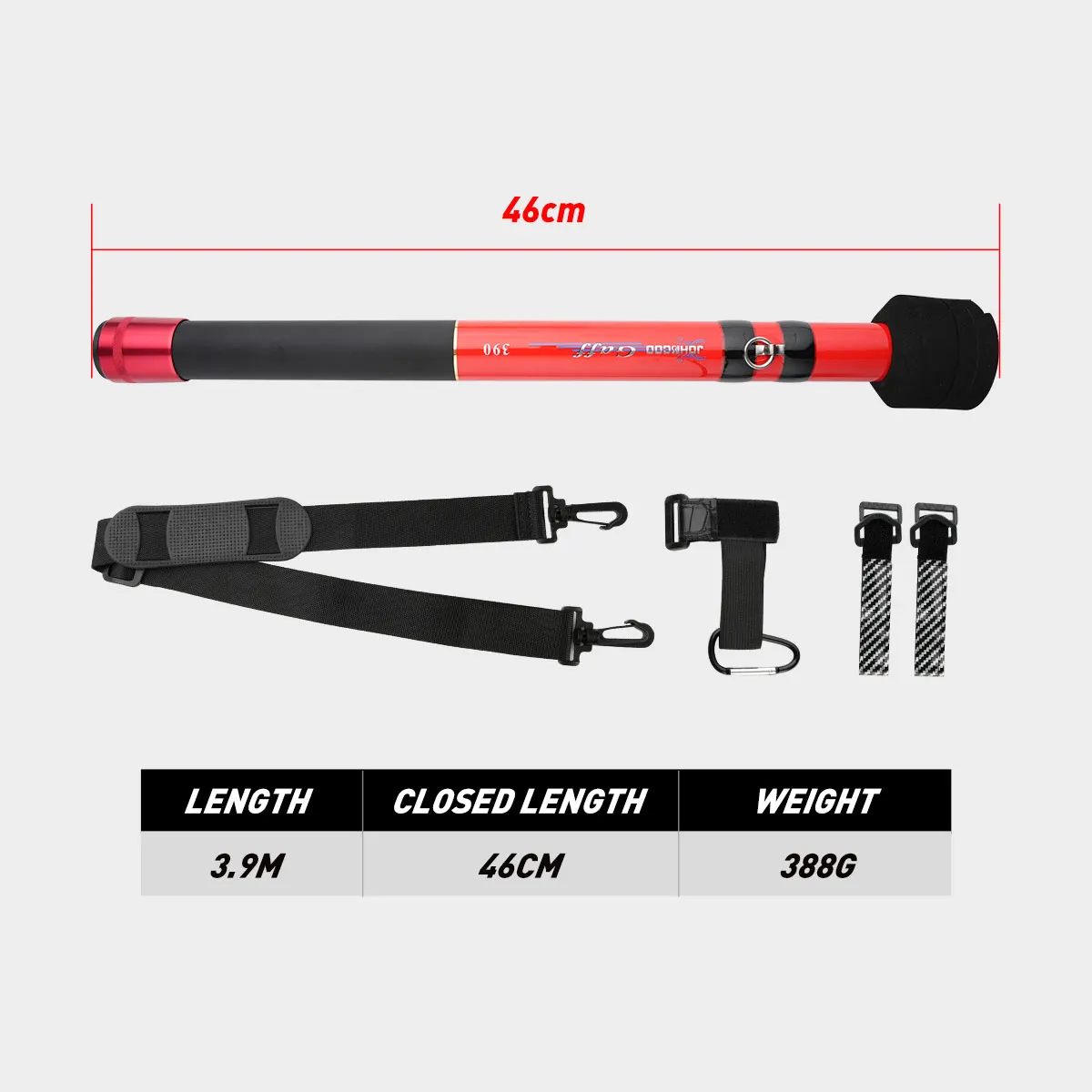 Calamar Gaff Acero inoxidable Cinco anzuelos Preventivo de corrosión Anzuelo de calamar retráctil Pesca Longitud total 3,9 m - imagen 2