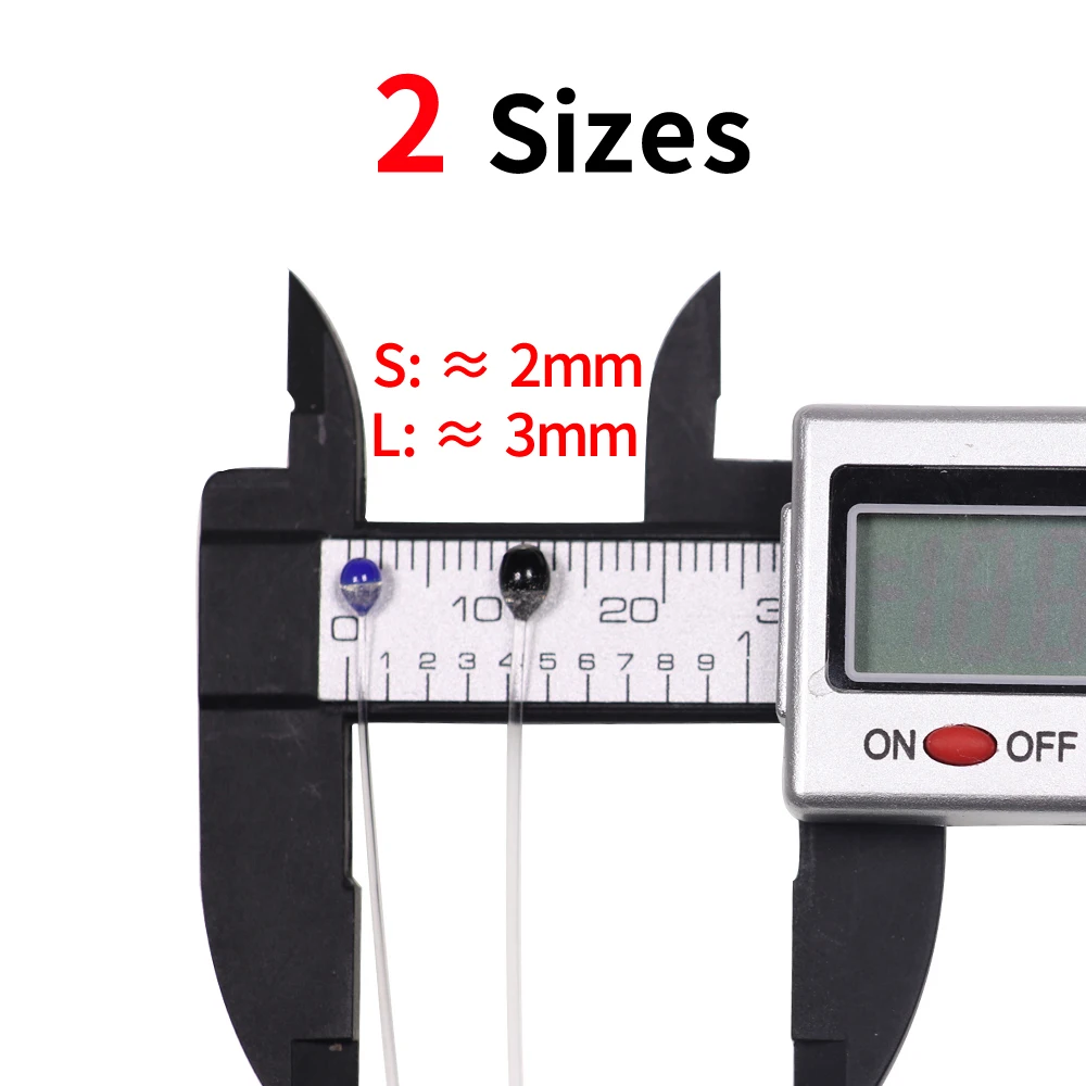 Ojos de cangrejo de camarón de 2mm y 3mm, Material de atado de pesca para moscas de agua salada y Lucio, azul, rojo, Naranja, Rosa, Verde, negro, amarillo y marrón, 20 piezas - imagen 2