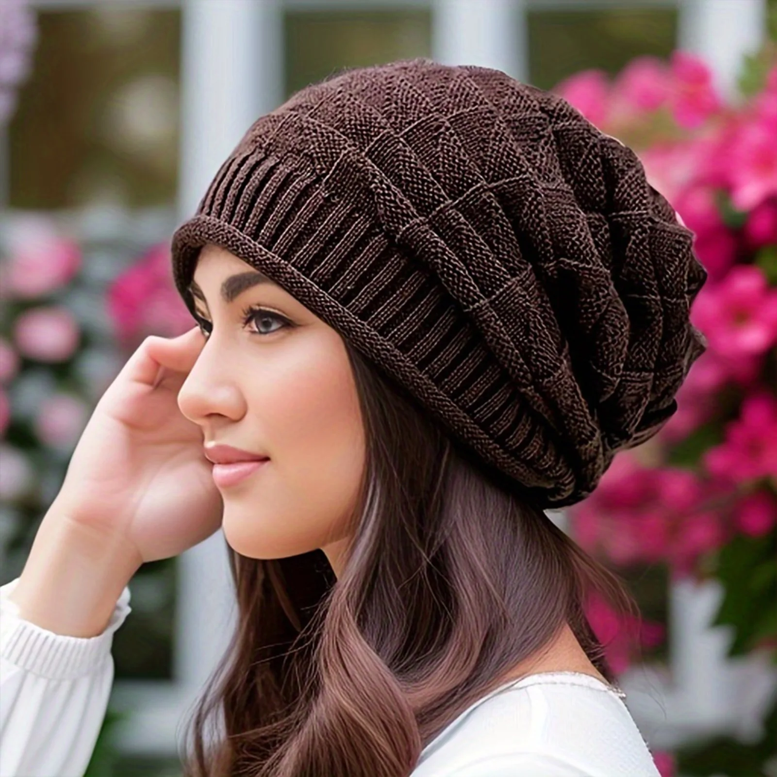 Gorro cálido de invierno para hombres y mujeres, gorro apilado de punto a prueba de viento para exteriores, gorro cálido para ciclismo, senderismo, montar, gorros de moda - imagen 5