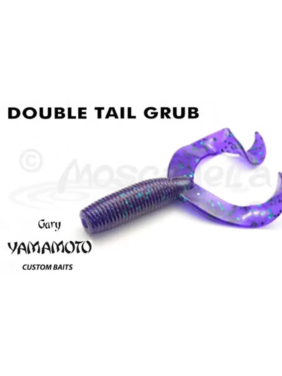 YAMAMOTO 4 pulgadas doble rizo cola gusano doble cola larva mandarín perca alta gravedad específica señuelo suave - imagen 3