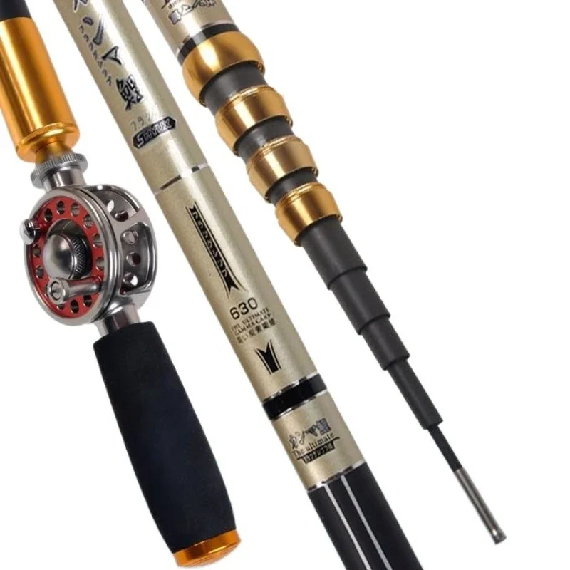 Caña de pesca telescópica fibra de carbono ultraligera para río - imagen 3