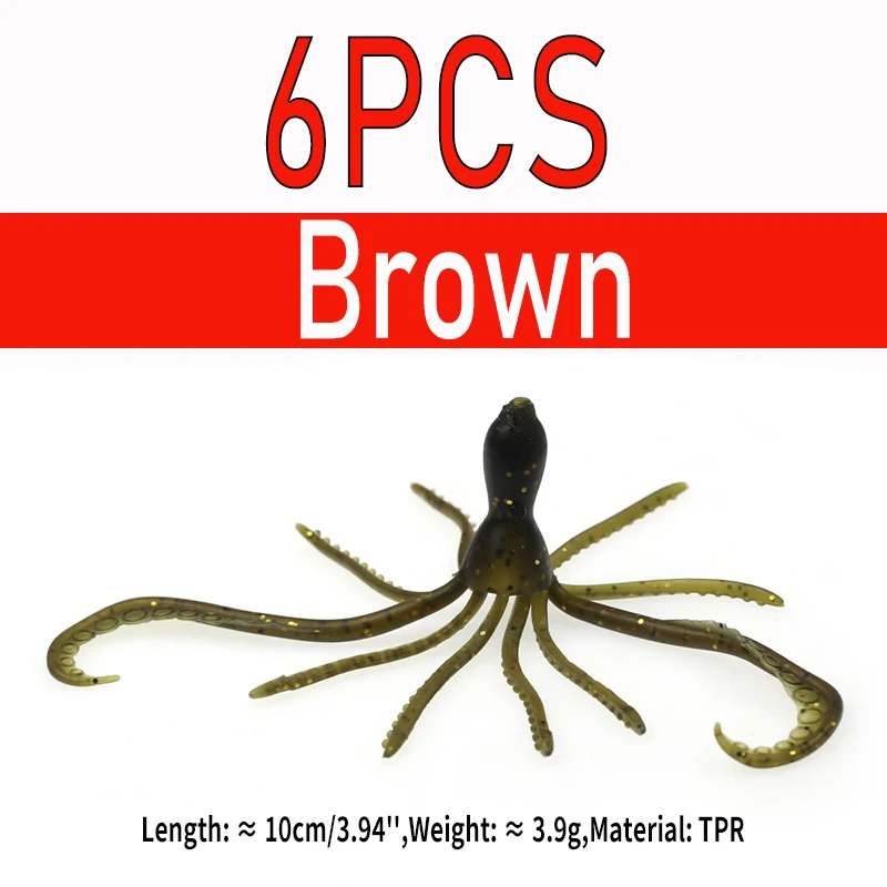 6pcs Brown