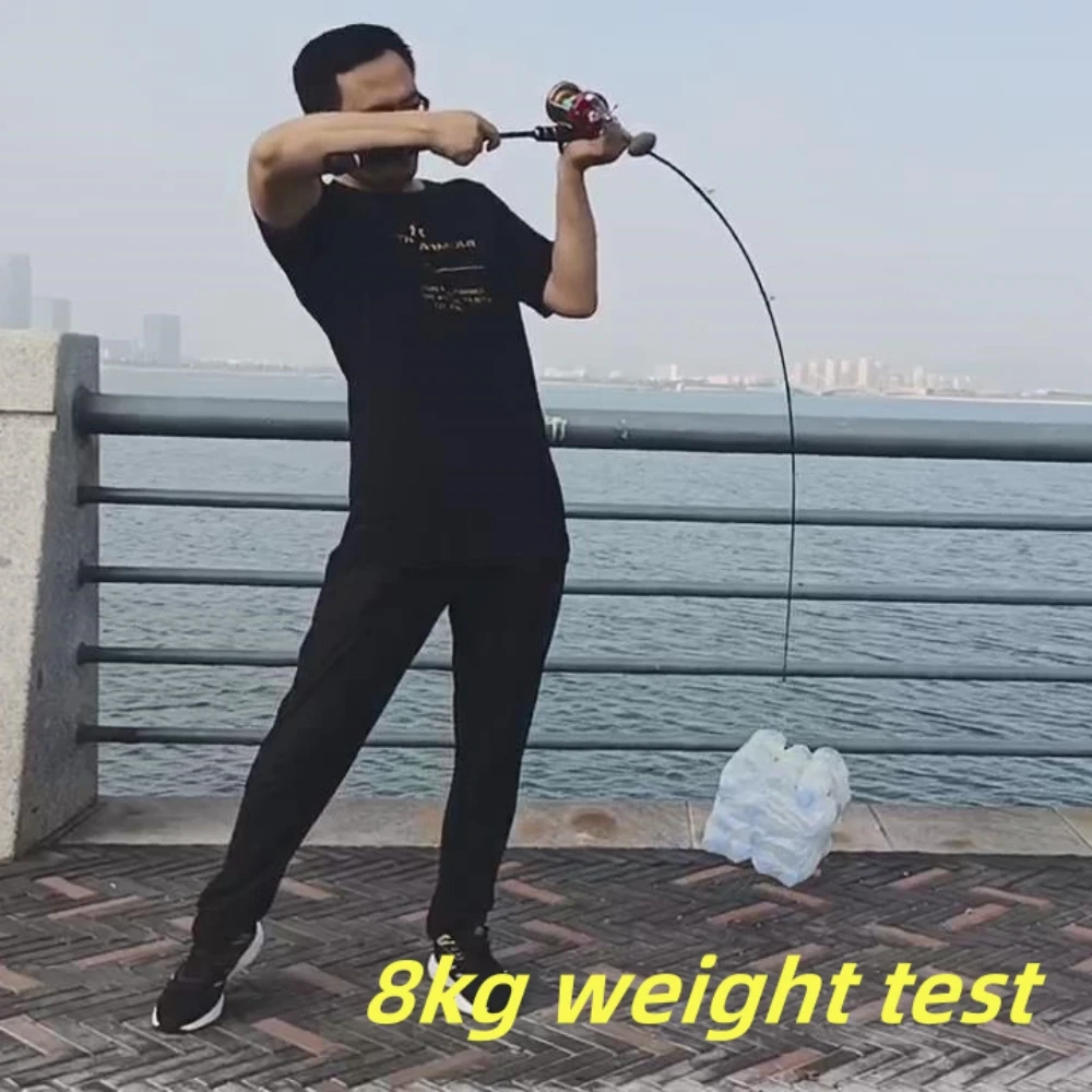 1,83/1,95 m 6 pies punta de carbono sólido en alta mar caña de Jigging lento M/MH potencia color verde fundición pesca en el mar caña de barco giratorio de granpero - imagen 5