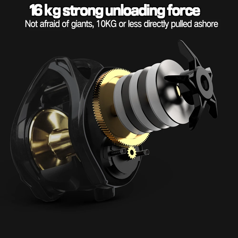 Carrete de Pesca de Metal TDC3000 con freno, bobina de arrastre máximo de 16 KG, para Pesca al aire libre - imagen 4