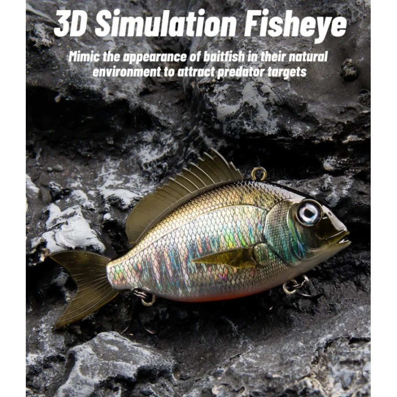 Wondersee-señuelo de carpa VIB pargo, 65mm, 24g, Madai, orada de mar, aletas de cola de goma, fundición larga, láser vivo, Wobbler, liquidación de cebo duro - imagen 3