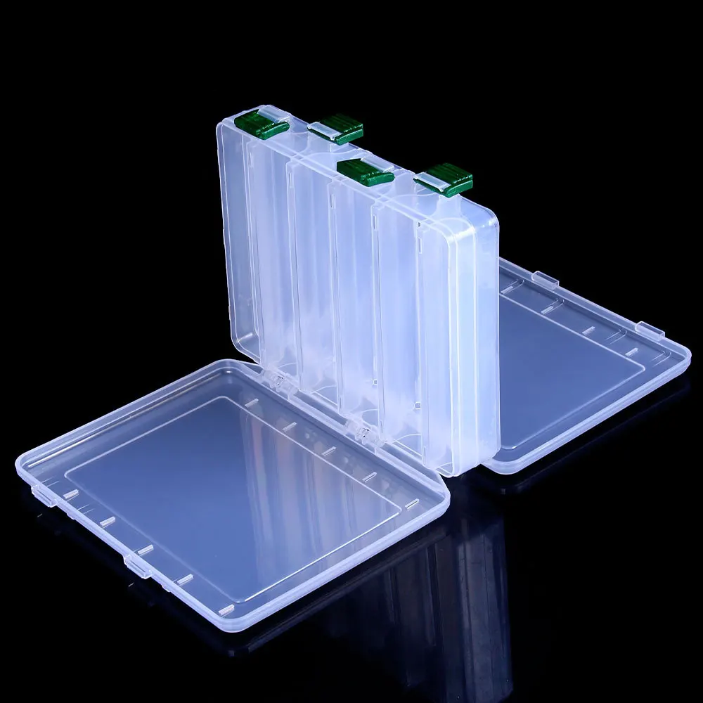 Caja de aparejos de pesca grande de doble cara con 10/14 compartimentos para almacenamiento de cebos grandes, señuelo de pesca de mar, caja de aparejos de pesca de alta resistencia - imagen 4