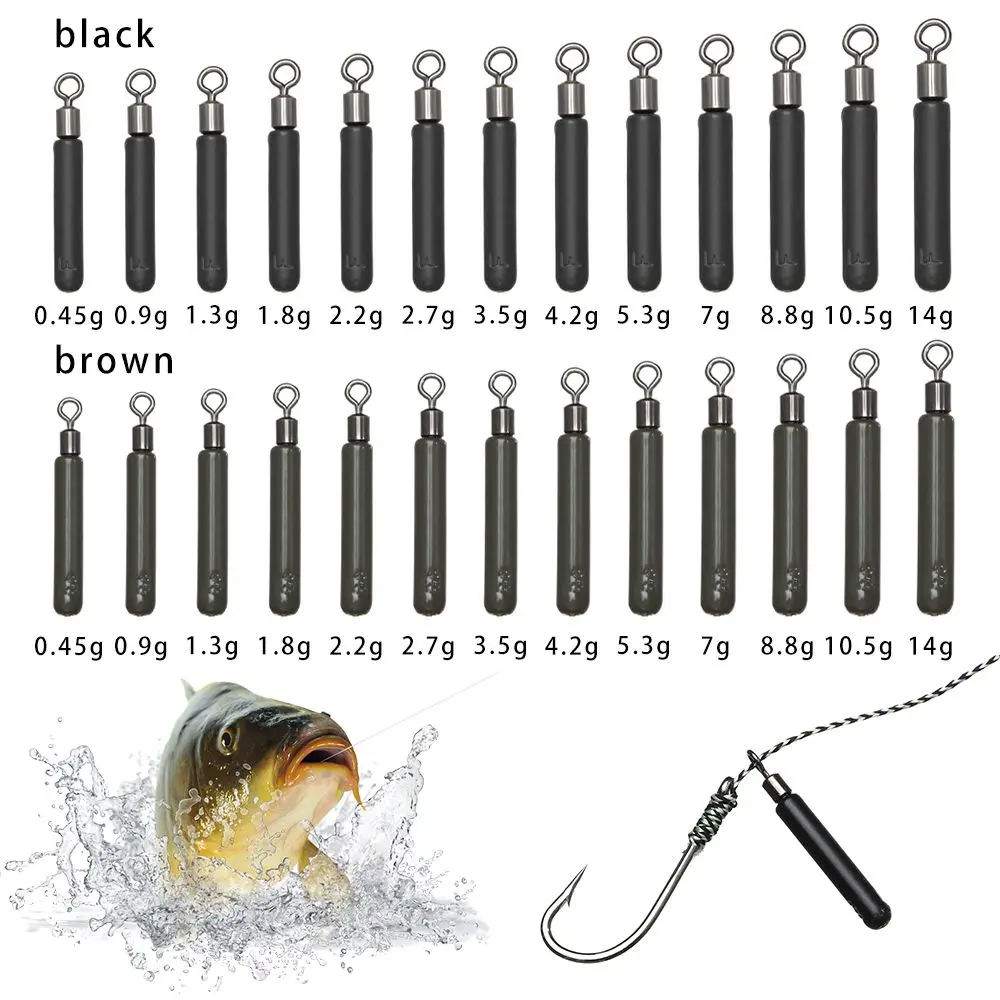 Plomos de línea de tungsteno de liberación rápida, Conector de gancho de fundición, herramientas de pesca, peso adicional, 0,45g-14g, 1 unidad - imagen 5