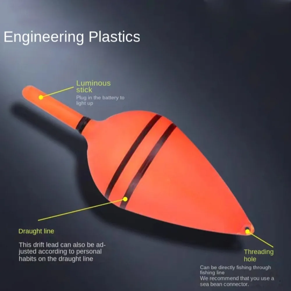 Flotador de plástico para pesca en roca, barra ligera de 1/2 piezas, 30g-100g, flotante llamativo para pesca nocturna - imagen 3