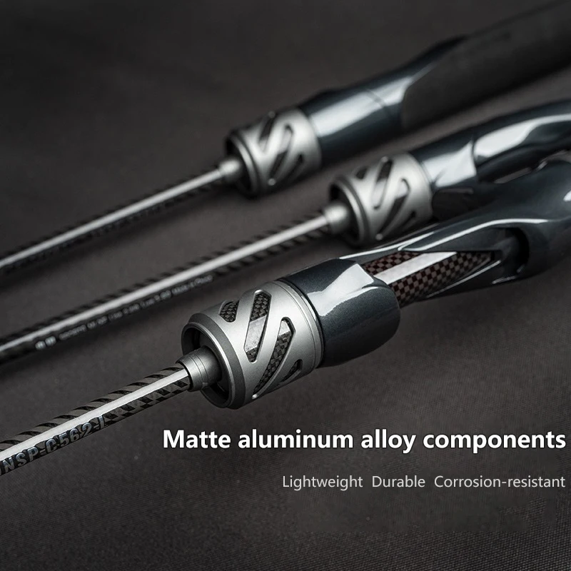 Caña giratoria Mavllos DuChong utilizada en señuelo de competición 3-8g L/ML línea de punta rápida 2-6LB caña de pescar de carbono de corriente ligera