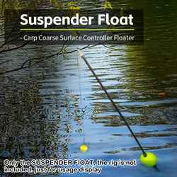 Herramienta de pesca de carpa, flotador con tirantes, controlador de superficie gruesa, flotador para pesca de carpa, accesorios de aparejos terminales